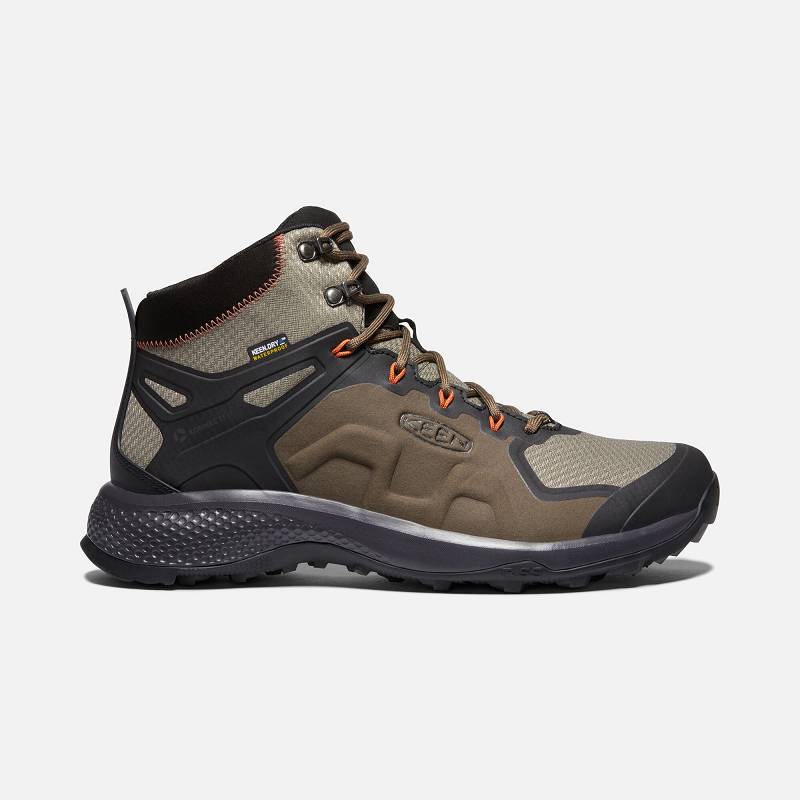 Keen Explore Waterproof Wanderstiefel Herren DE-37562 Canteen/Brindle - Keen Herrenschuhe Braun